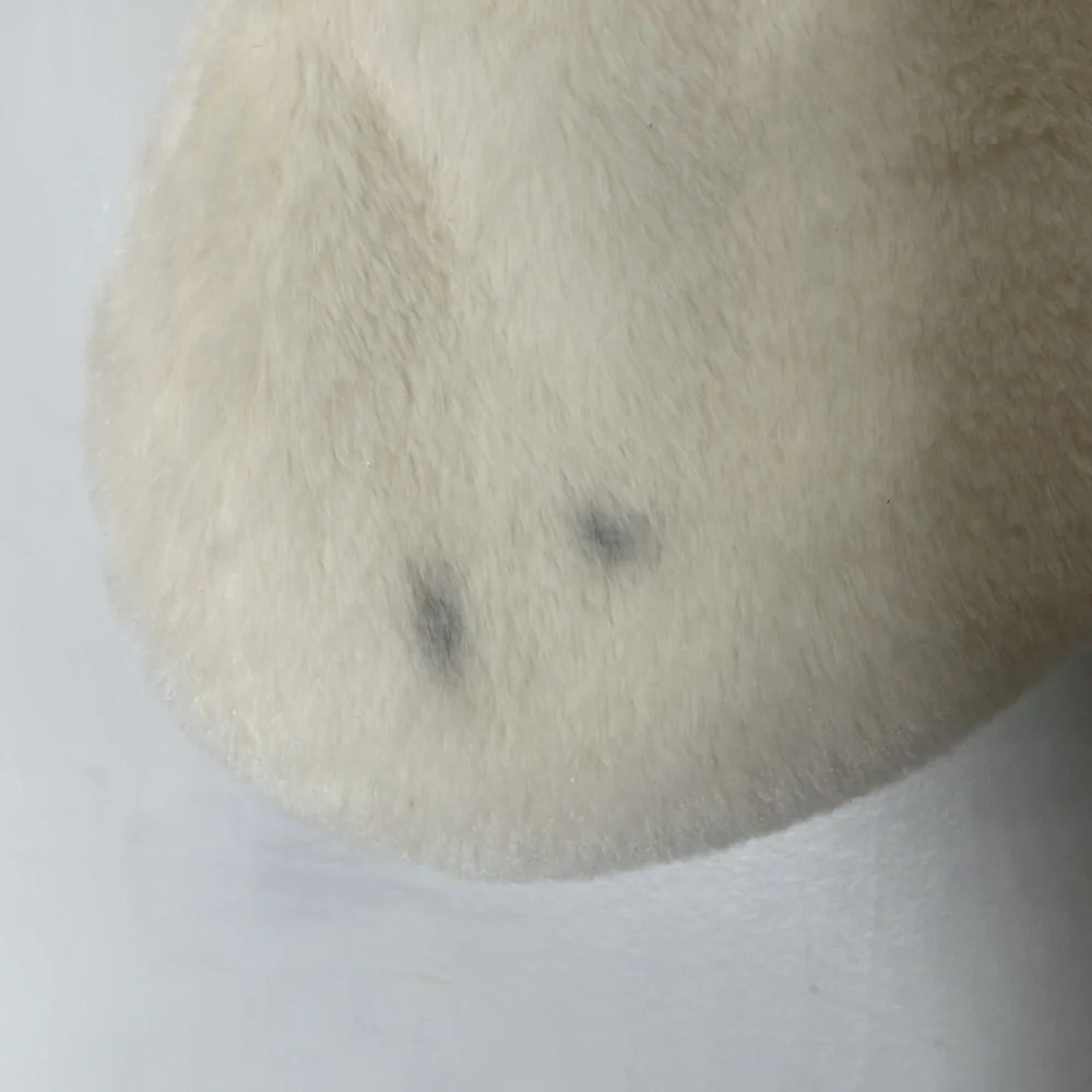 Faux Fur Cream and Gold Embroidered 